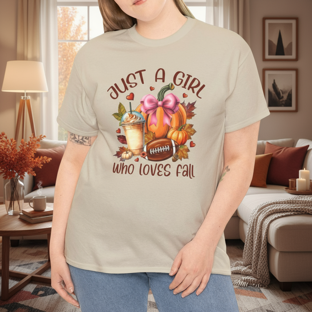 Just a Girl Who Loves Fall Tee - Kim’s Signature Beauty & Accessories    