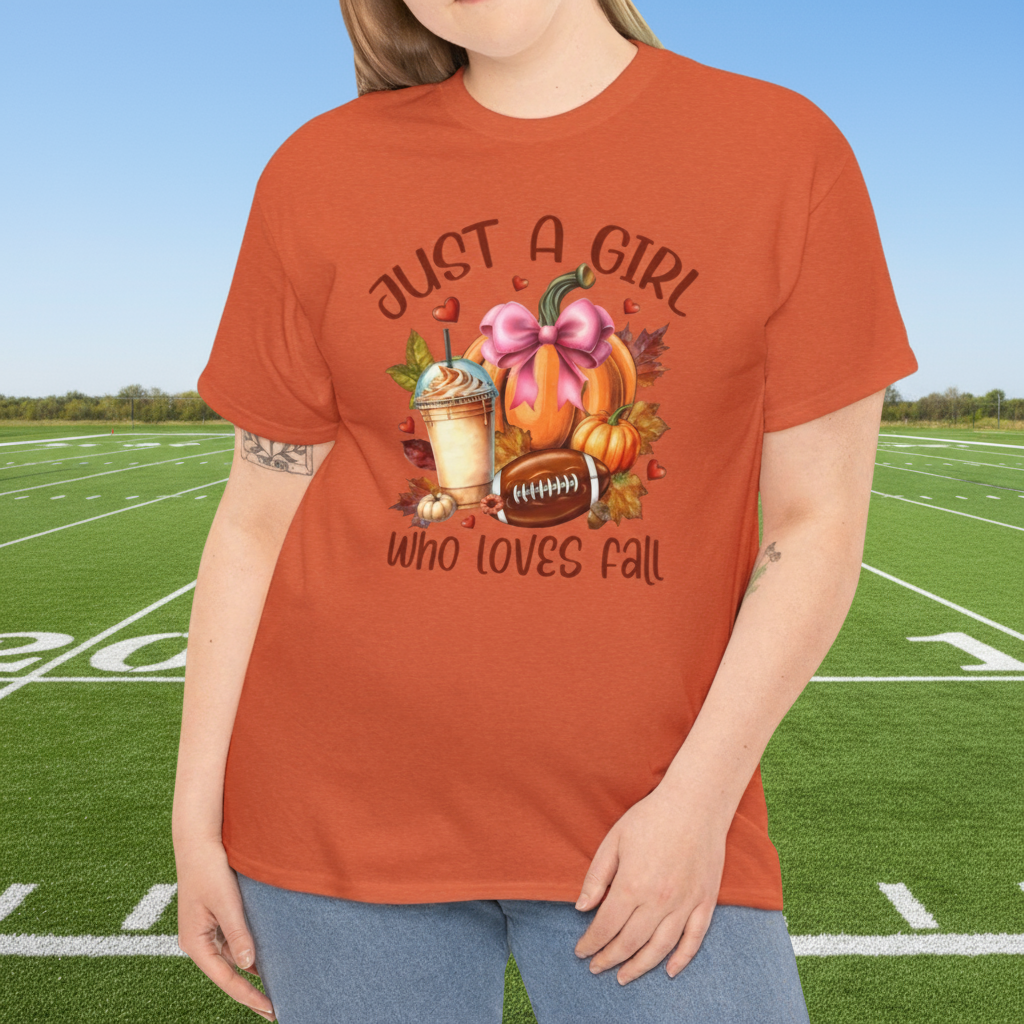 Just a Girl Who Loves Fall Tee - Kim’s Signature Beauty & Accessories    