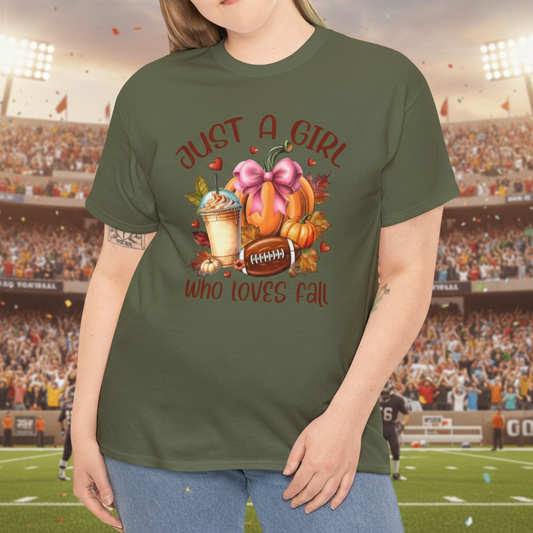 Just a Girl Who Loves Fall Tee - Kim’s Signature Beauty & Accessories    