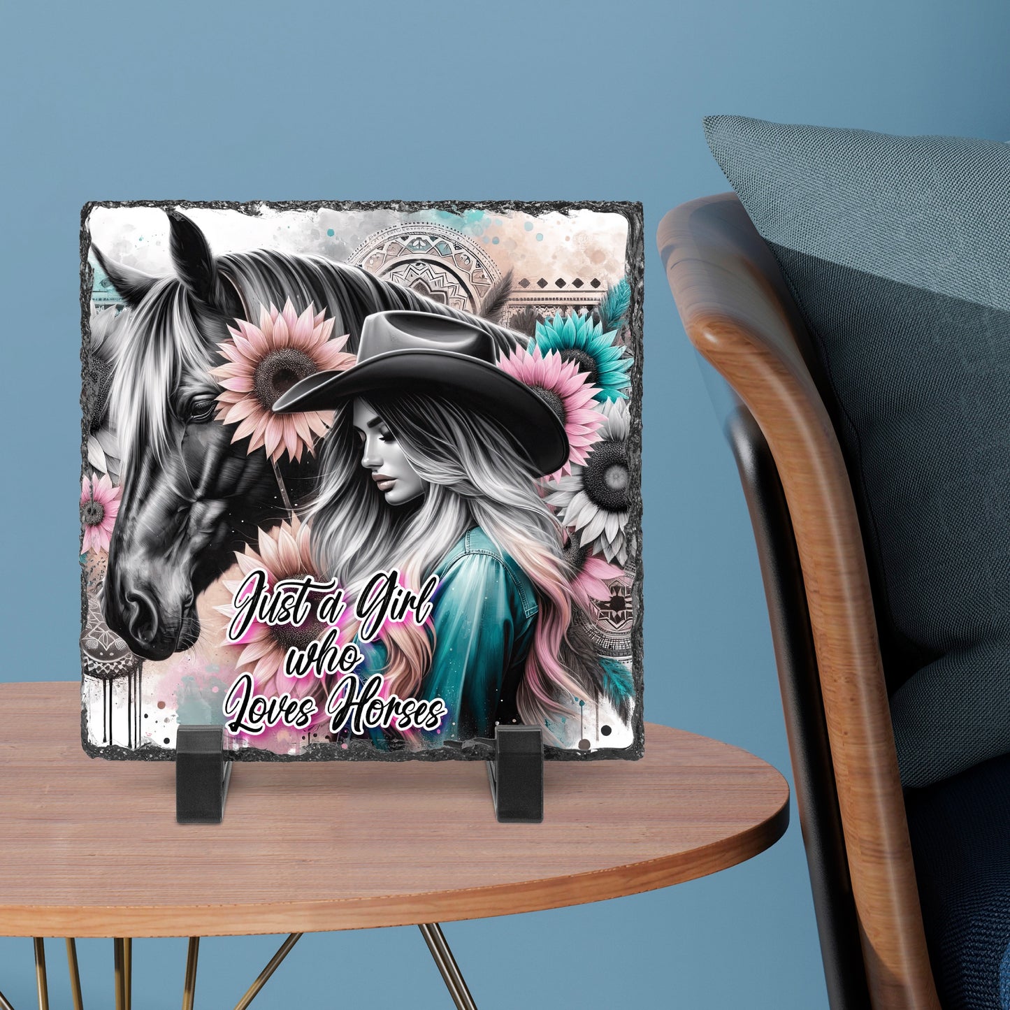 Just a Girl Who Loves Horses Square Plaque - Kim’s Signature Beauty & Accessories    