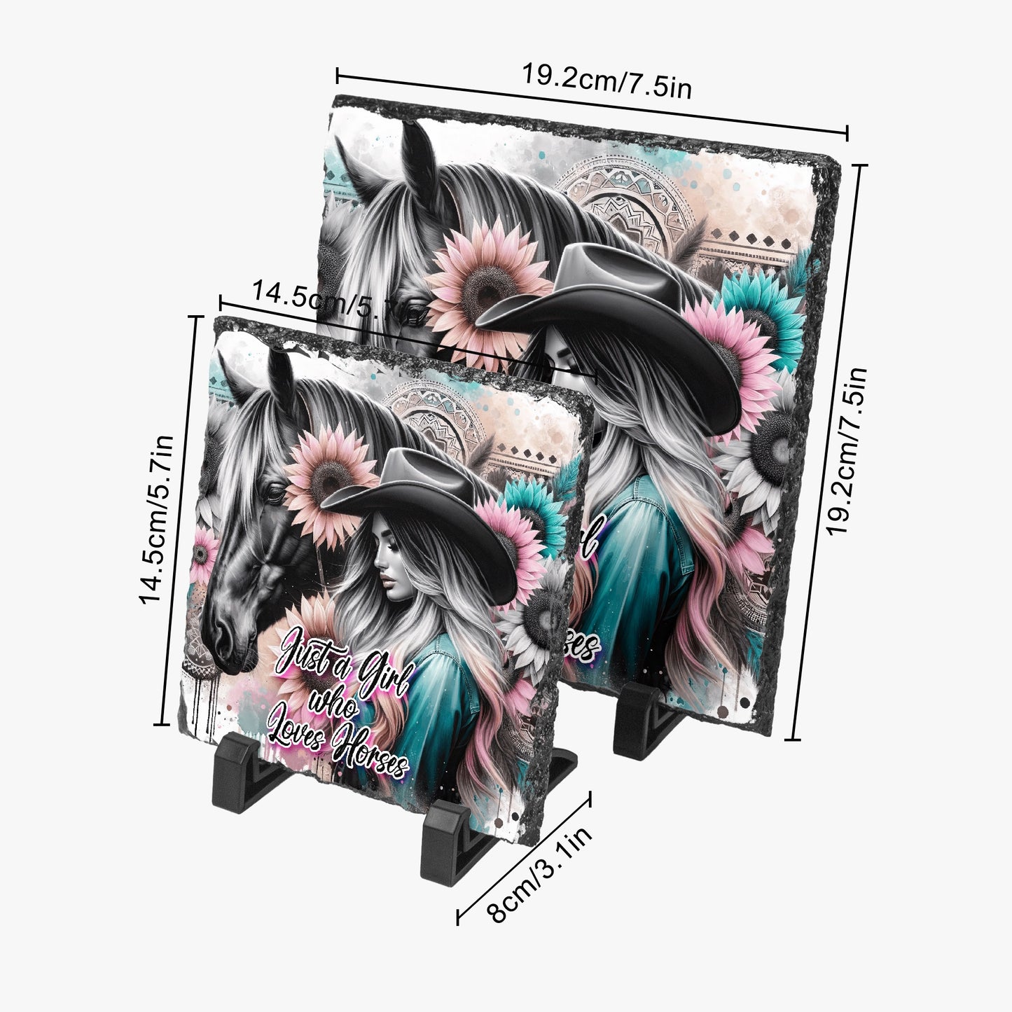 Just a Girl Who Loves Horses Square Plaque - Kim’s Signature Beauty & Accessories    