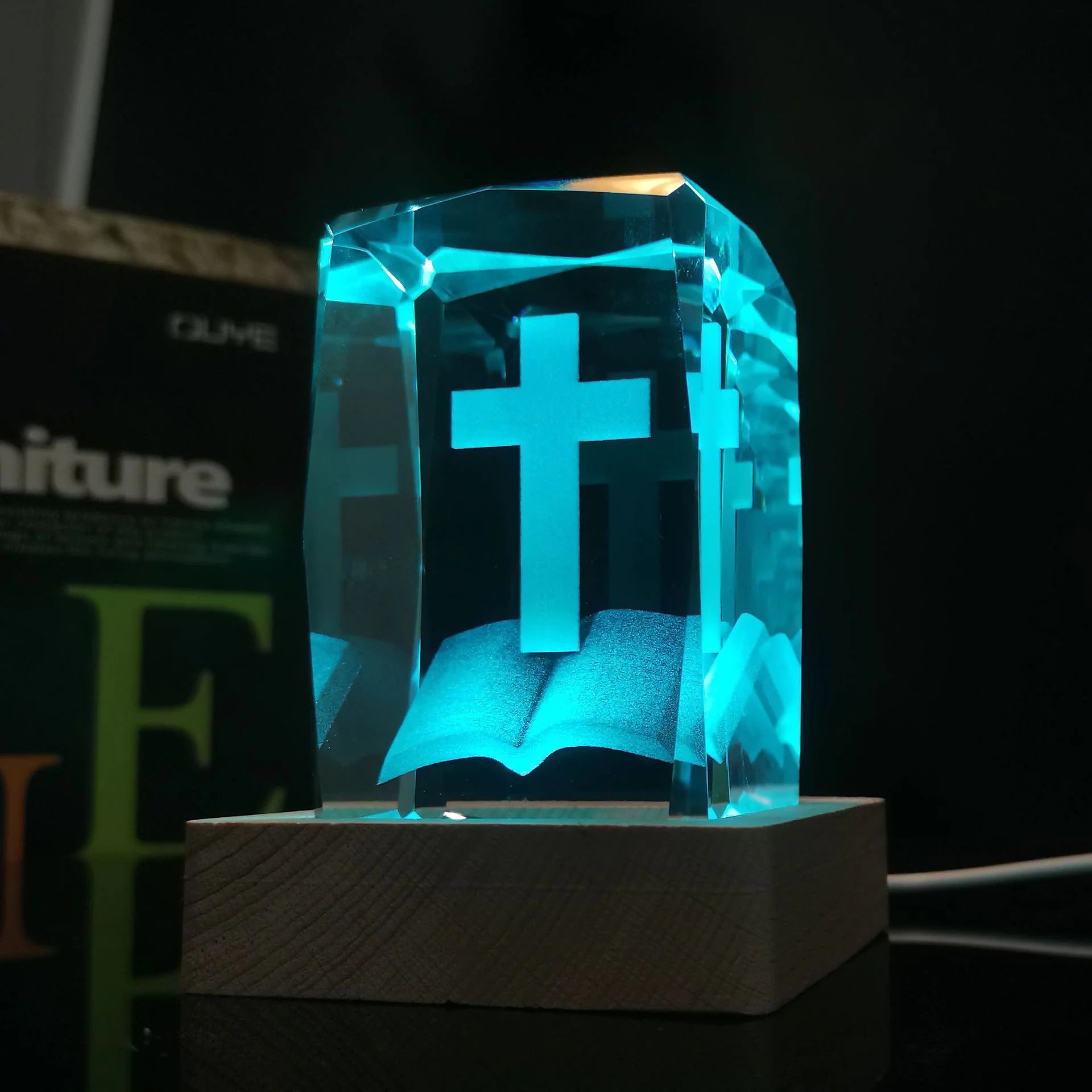 Luminous Cross Crystal - Kim’s Signature Beauty & Accessories    (Store description)
