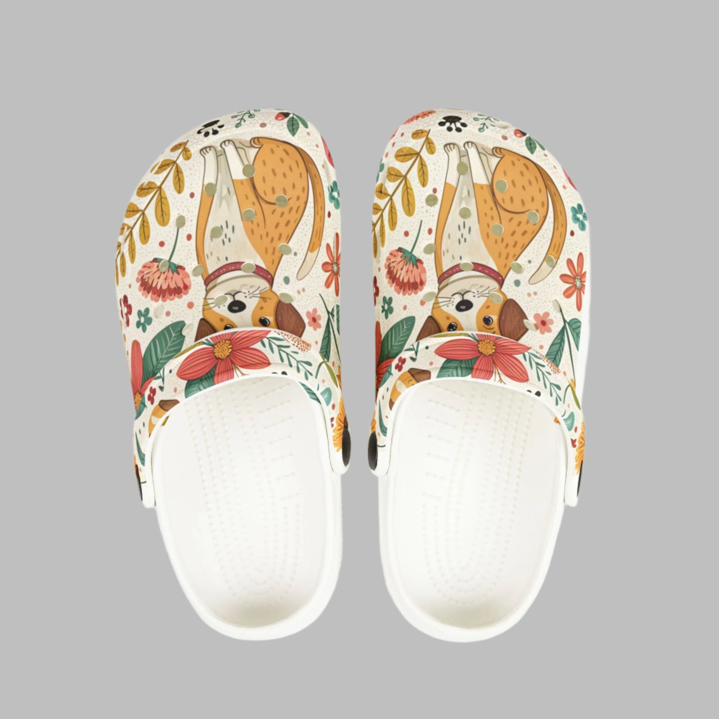 Kids' Floral Dog Clogs | Fun EVA Foam Footwear for Summer Adventures - Kim’s Signature Beauty & Accessories    