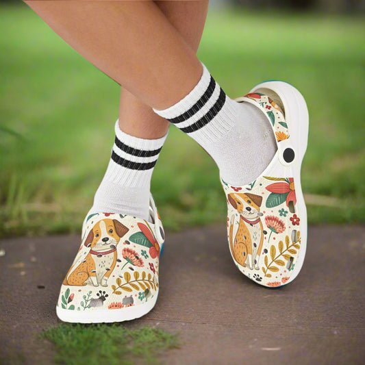 Kids' Floral Dog Clogs | Fun EVA Foam Footwear for Summer Adventures - Kim’s Signature Beauty & Accessories    