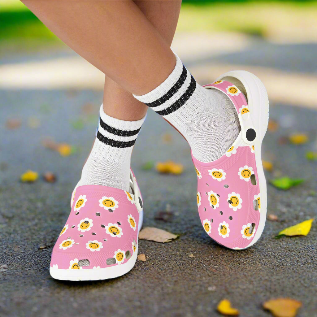 🌸🌼 Kids' Happy Flower Clogs - Pink Clogs - Kim’s Signature Beauty & Accessories    