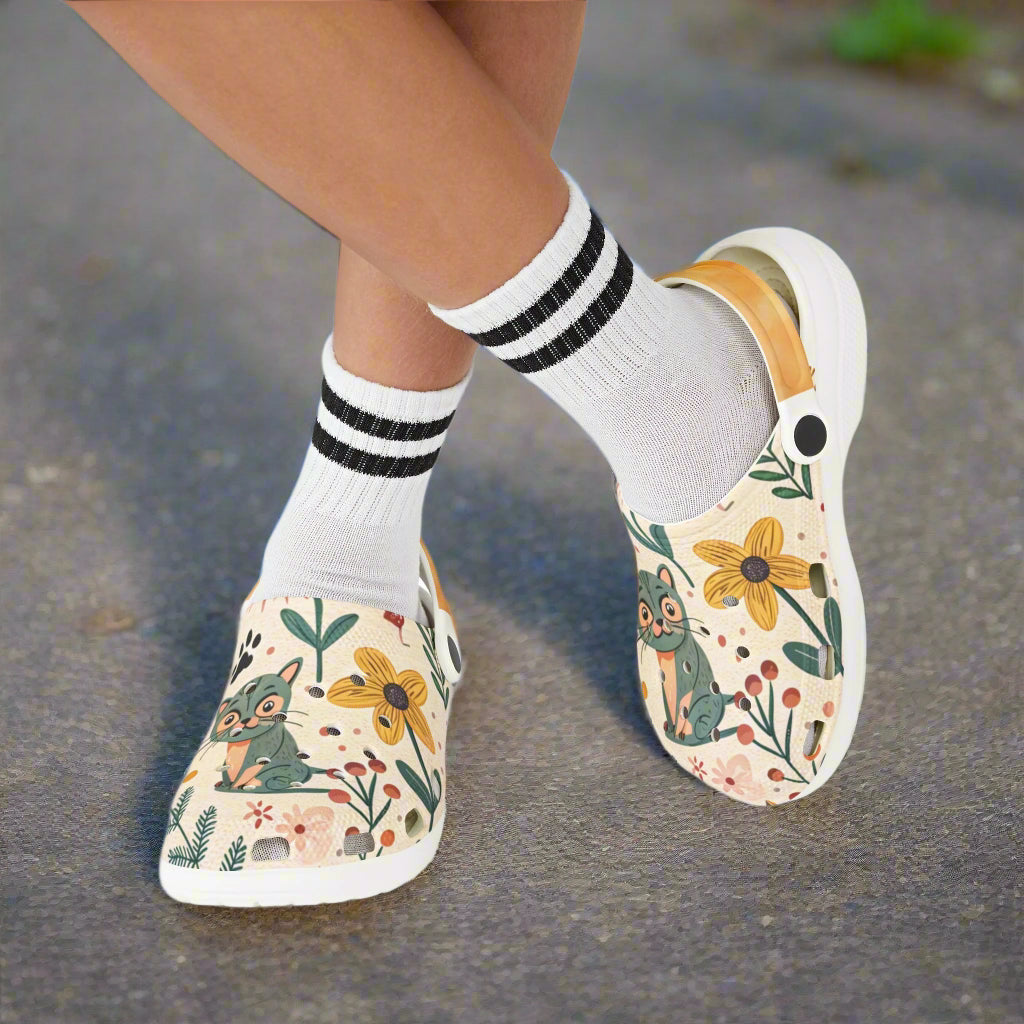 Kids' Nature-Inspired EVA Foam Clogs with Fun Cat Design - Kim’s Signature Beauty & Accessories    