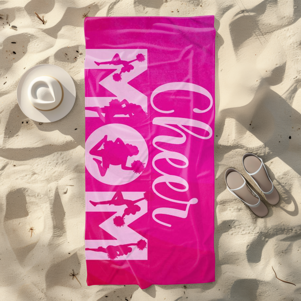 Cheer Mom Beach Towel - Kim’s Signature Beauty & Accessories    