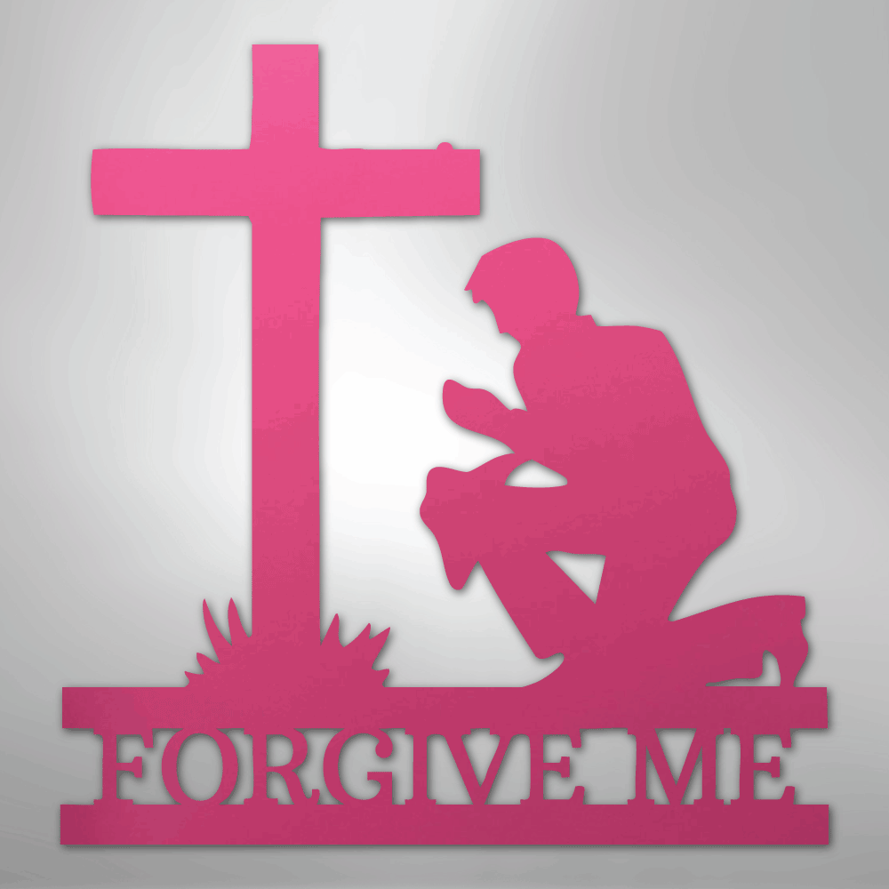 Kneeling Man Monogram - Steel Sign - Kim’s Signature Beauty & Accessories
