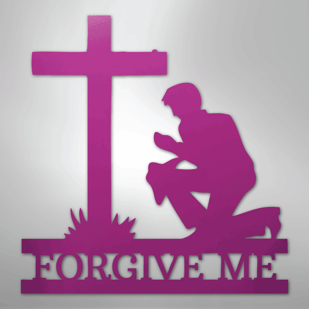 Kneeling Man Monogram - Steel Sign - Kim’s Signature Beauty & Accessories