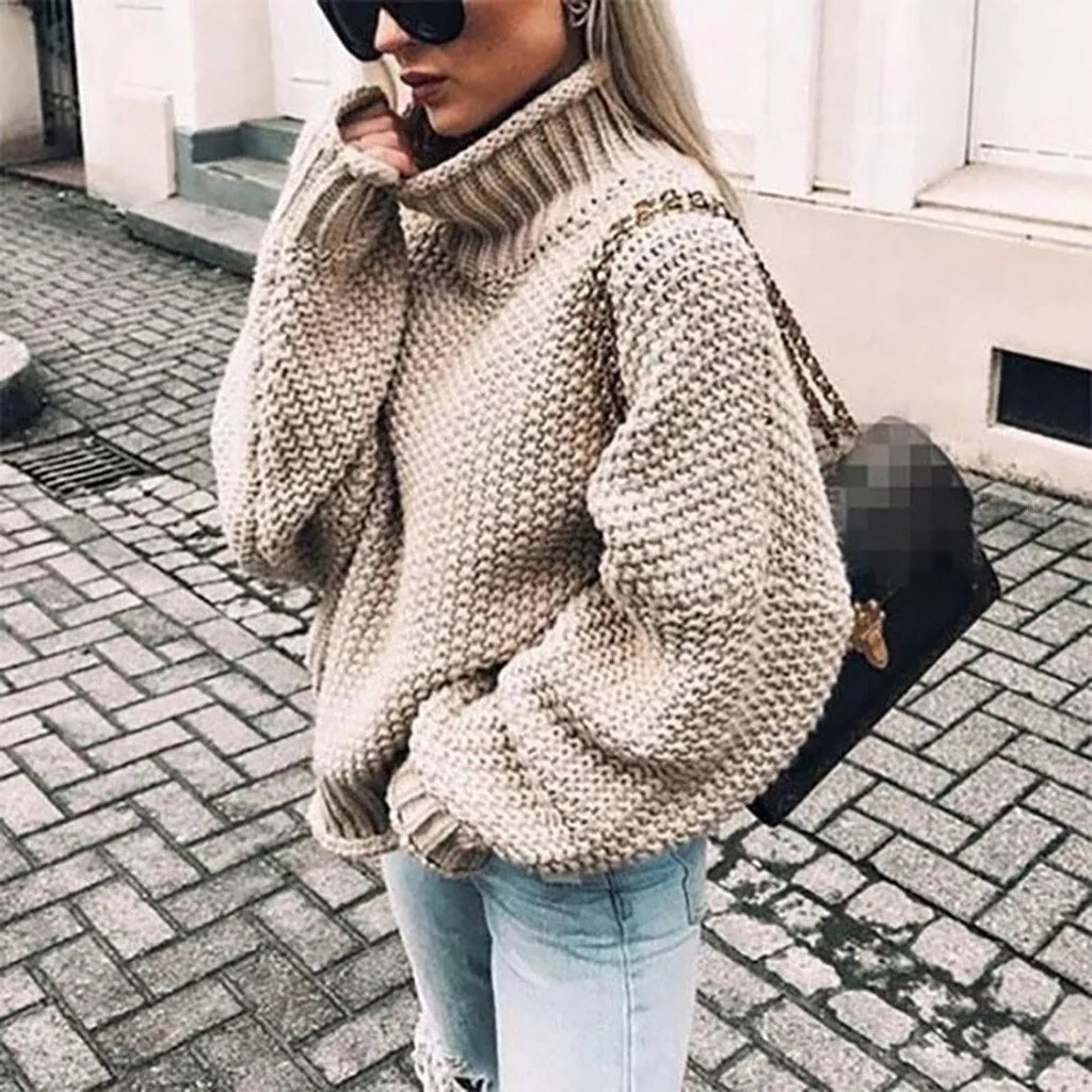 Knitted Turtleneck Sweater - Kim’s Signature Beauty & Accessories    