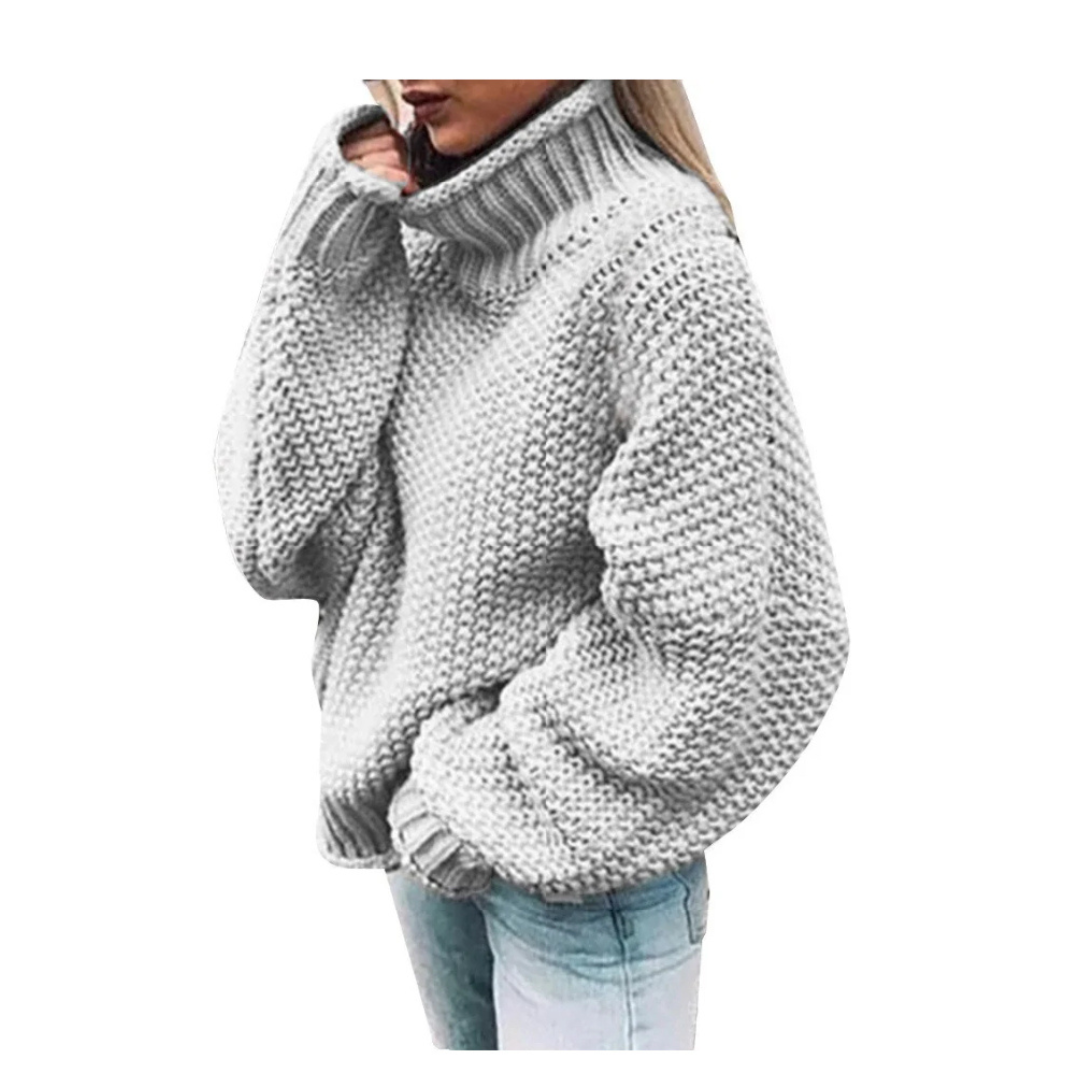 Knitted Turtleneck Sweater - Kim’s Signature Beauty & Accessories    