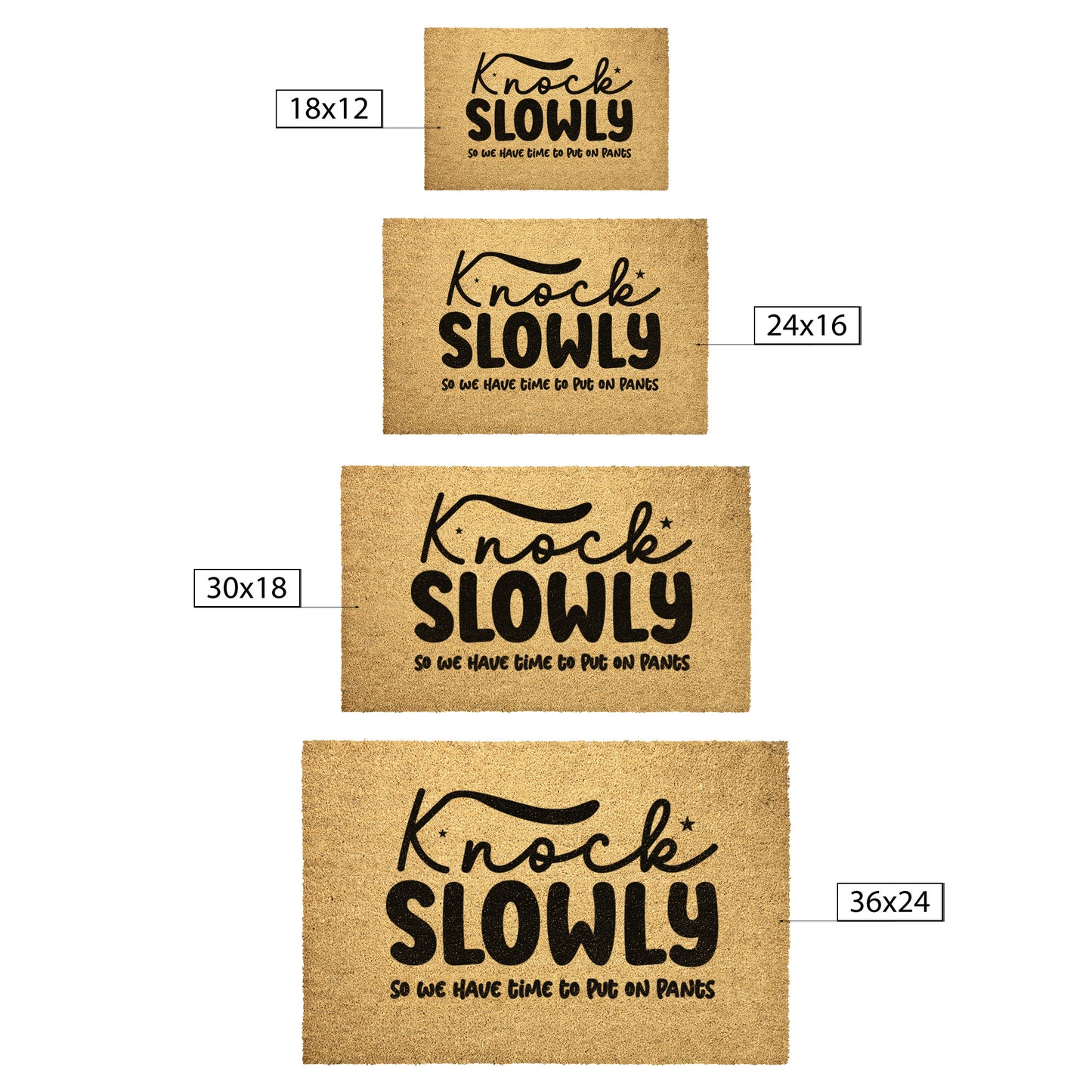 Knock Slowly Door Mat - Kim’s Signature Beauty & Accessories    