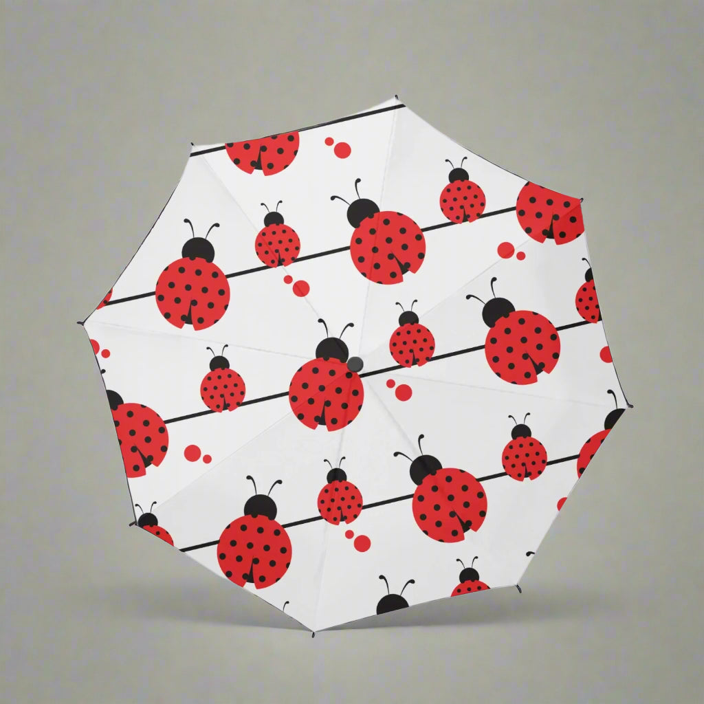 Lady bug Travel Umbrella with Auto Open/Close & Matching Storage Bag - Kim’s Signature Beauty & Accessories    