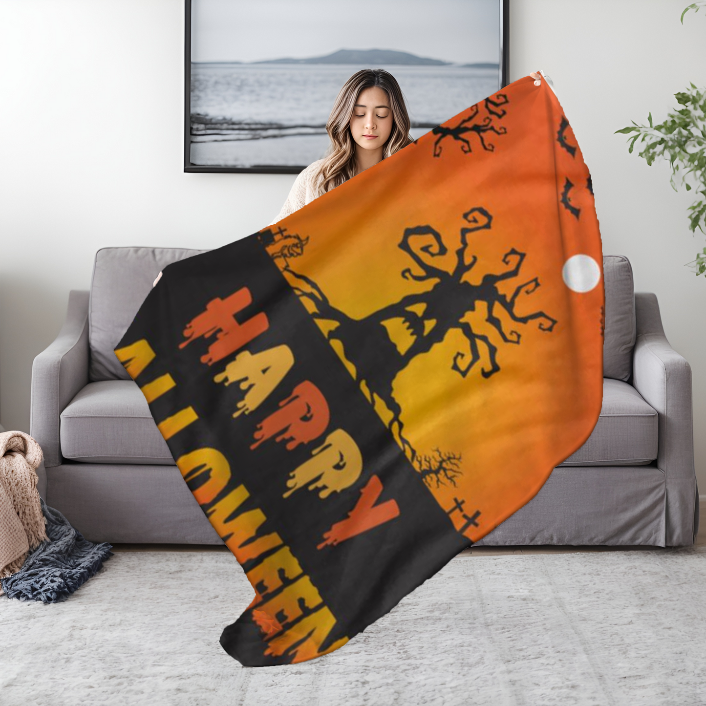 Happy Halloween Fleece Blanket (60X80) - Kim’s Signature Beauty & Accessories    