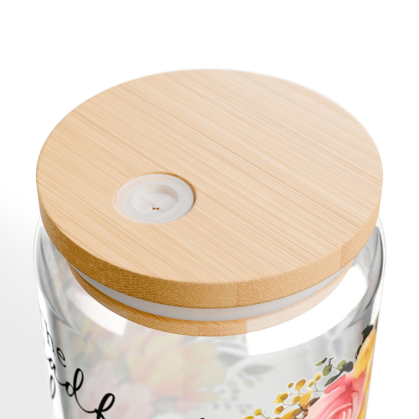 Lamentations 3:22-23 Floral Sipper Glass - 16oz - Kim’s Signature Beauty & Accessories    