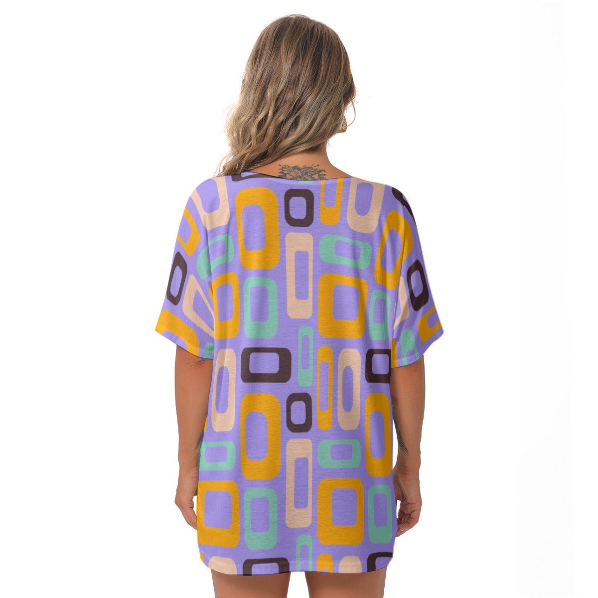 Lavender Reto V-Neck Blouse - Kim’s Signature Beauty & Accessories    