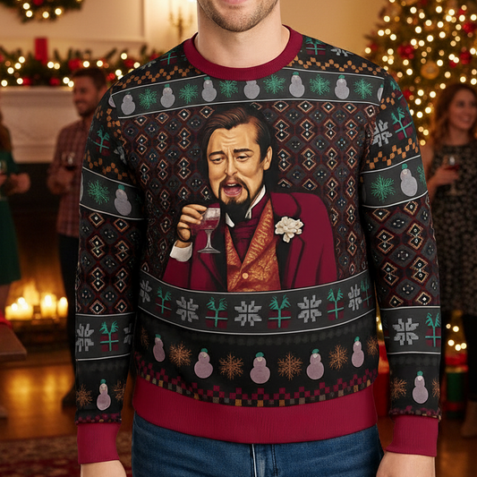 Leonardo Dicaprio Ugly Christmas Sweater - Kim’s Signature Beauty & Accessories    