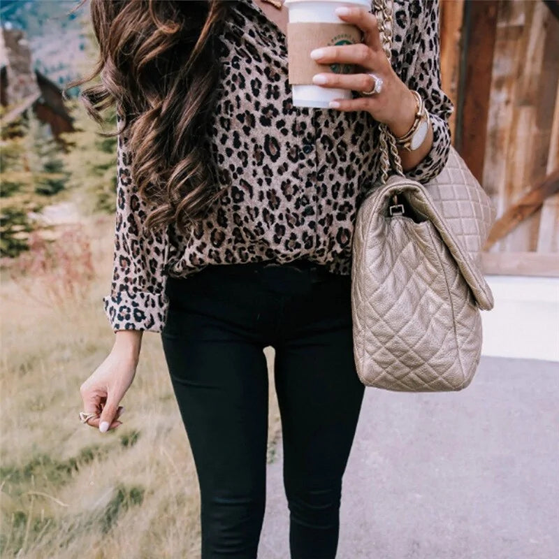 Leopard Print Blouse - Kim’s Signature Beauty & Accessories    