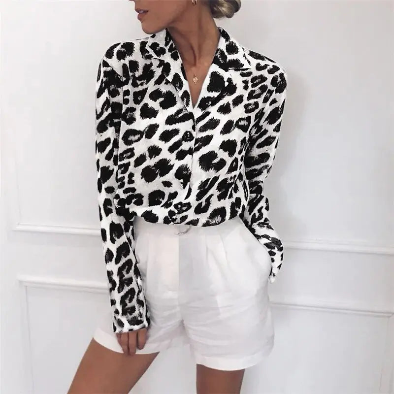 Leopard Print Chiffon Blouse - Kim’s Signature Beauty & Accessories    