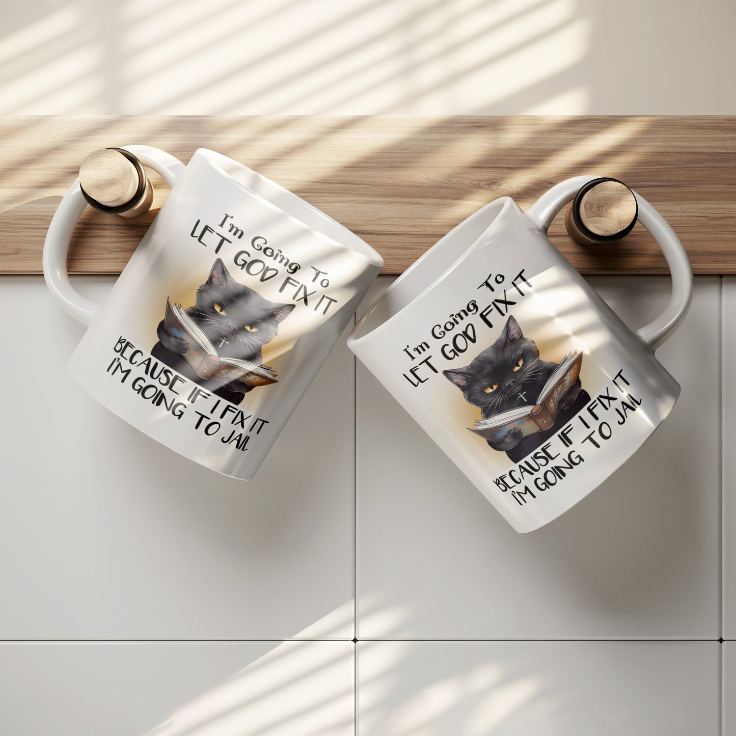 Let God Fix it Funny Cat Mug - Kim’s Signature Beauty & Accessories    