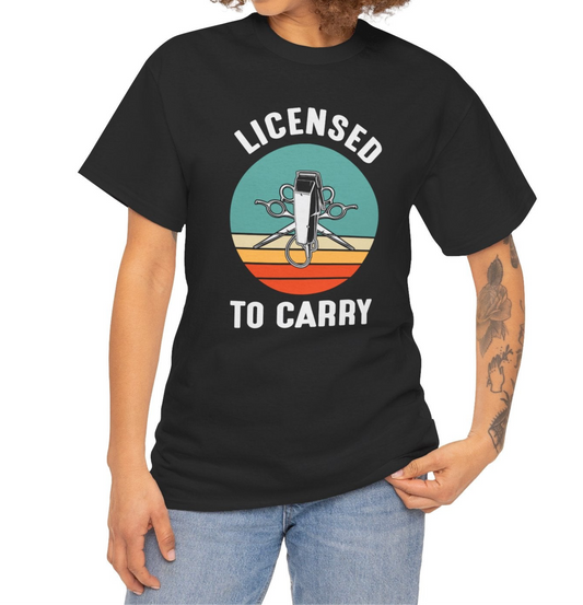 Licensed To Carry Barber |Cotton Tee - Kim’s Signature Beauty & Accessories    