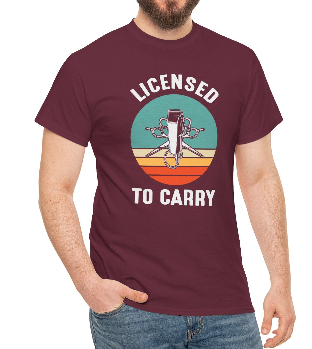 Licensed To Carry Barber |Cotton Tee - Kim’s Signature Beauty & Accessories    