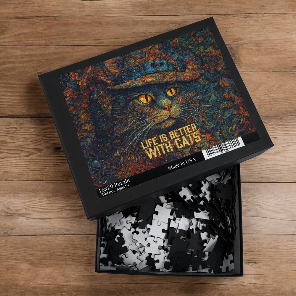 Life Is Better With Cats Large Puzzle - Kim’s Signature Beauty & Accessories    