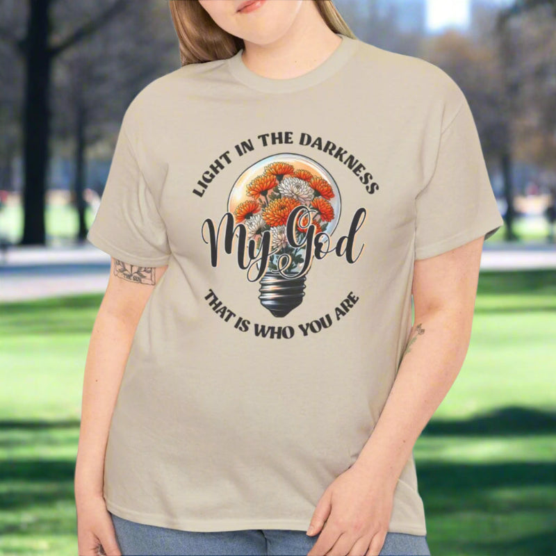Light in the Darkness Floral Lightbulb Tee – Faith & Inspiration - Kim’s Signature Beauty & Accessories    