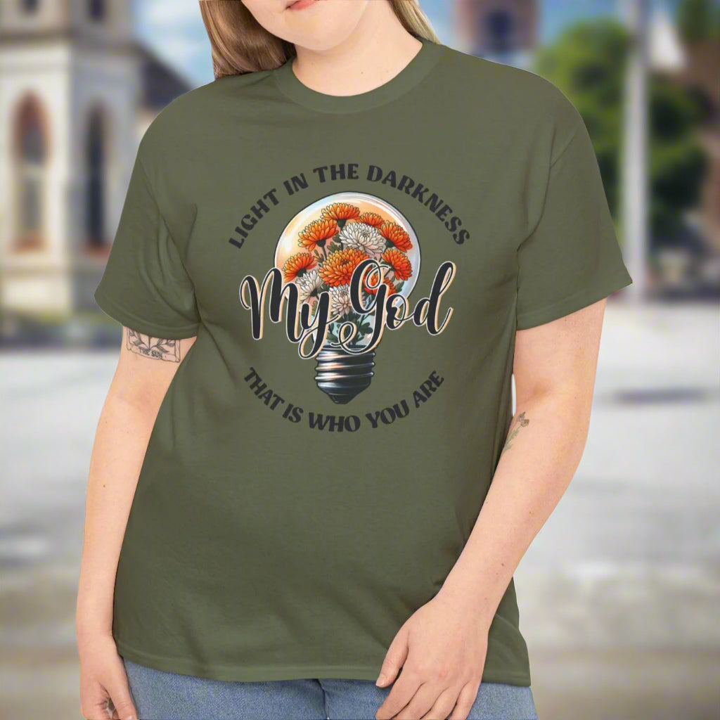 Light in the Darkness Floral Lightbulb Tee – Faith & Inspiration - Kim’s Signature Beauty & Accessories    