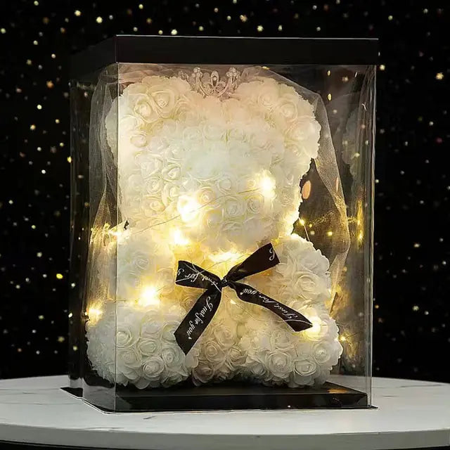 Lighted Rose Bear - Kim’s Signature Beauty & Accessories    