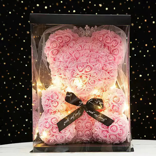 Lighted Rose Bear - Kim’s Signature Beauty & Accessories    
