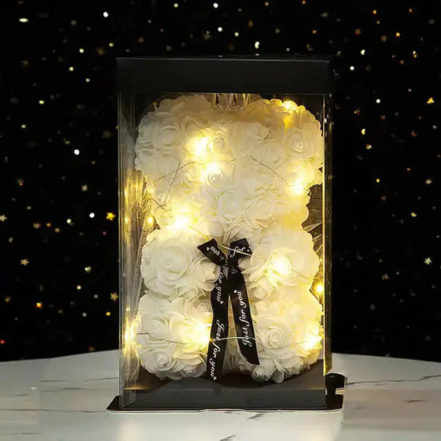 Lighted Rose Bear - Kim’s Signature Beauty & Accessories    