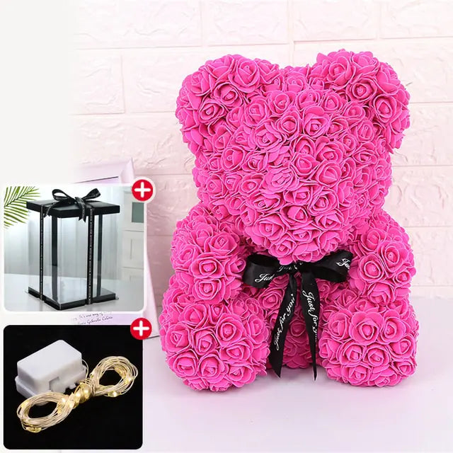 Lighted Rose Bear - Kim’s Signature Beauty & Accessories    