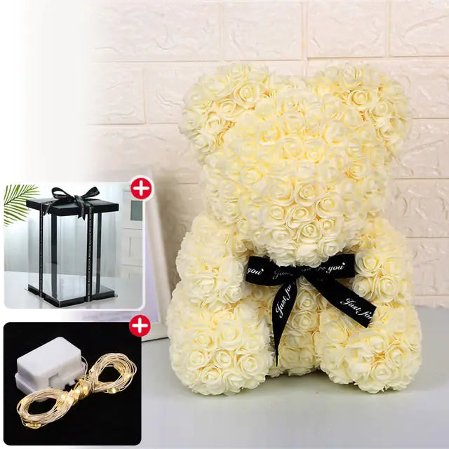 Lighted Rose Bear - Kim’s Signature Beauty & Accessories    