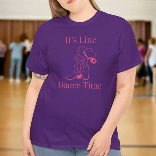 Line Dance TimeCotton Tee, Fun Graphic Tee - Kim’s Signature Beauty & Accessories    
