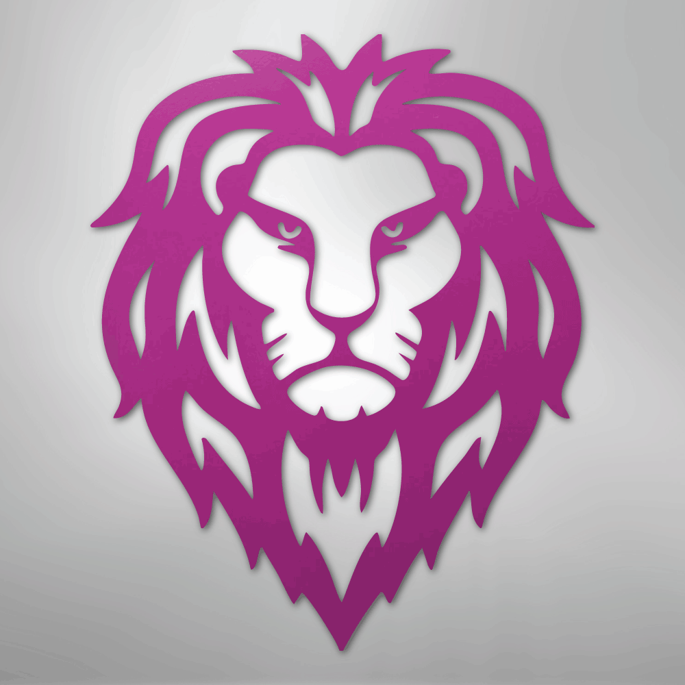 Lion Head - Steel Sign - Kim’s Signature Beauty & Accessories