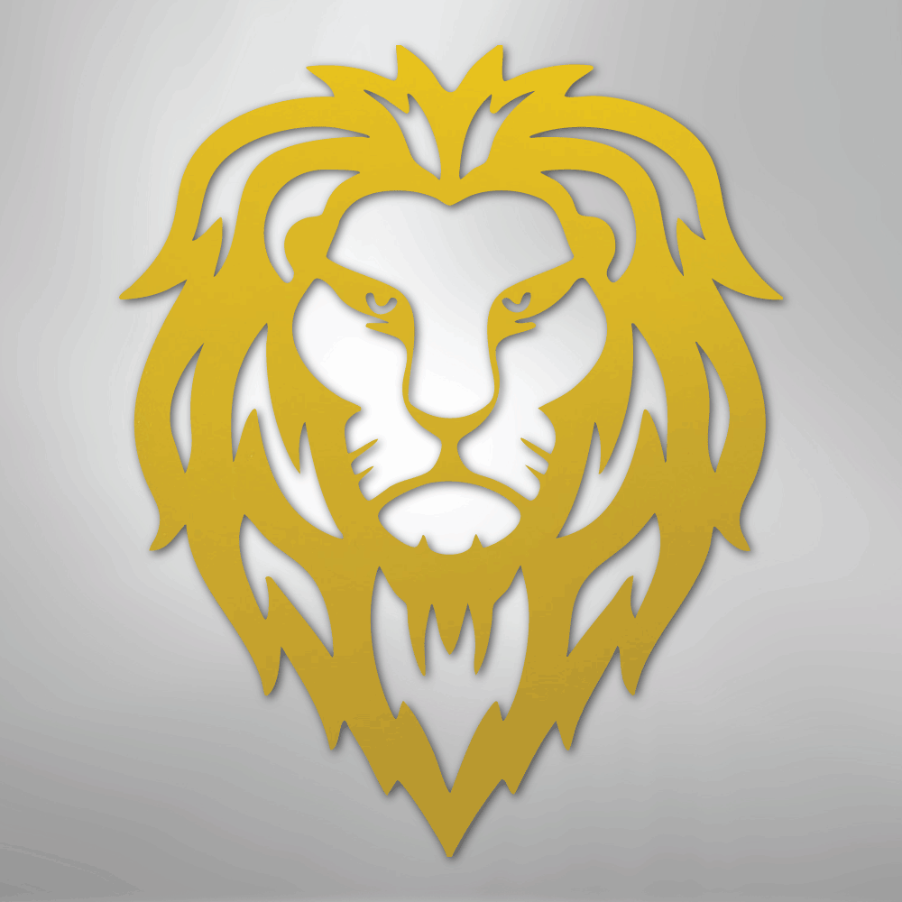 Lion Head - Steel Sign - Kim’s Signature Beauty & Accessories
