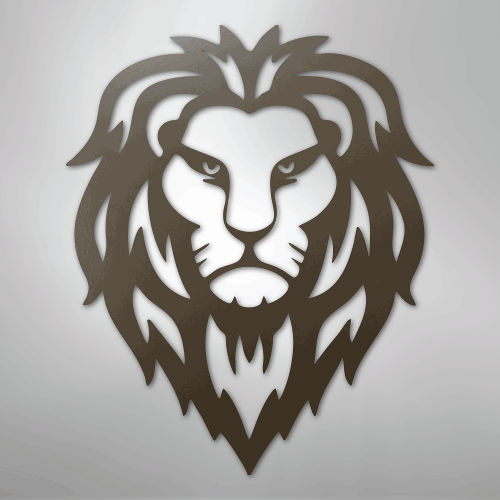 Lion Head - Steel Sign - Kim’s Signature Beauty & Accessories