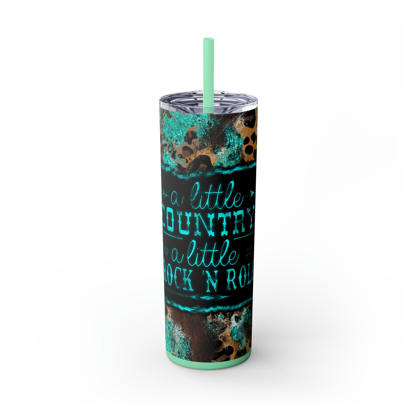 Little Bit A Country | Skinny Tumbler with Straw, 20oz - Kim’s Signature Beauty & Accessories    