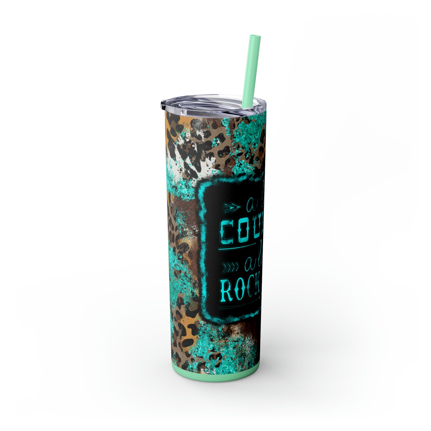 Little Bit A Country | Skinny Tumbler with Straw, 20oz - Kim’s Signature Beauty & Accessories    
