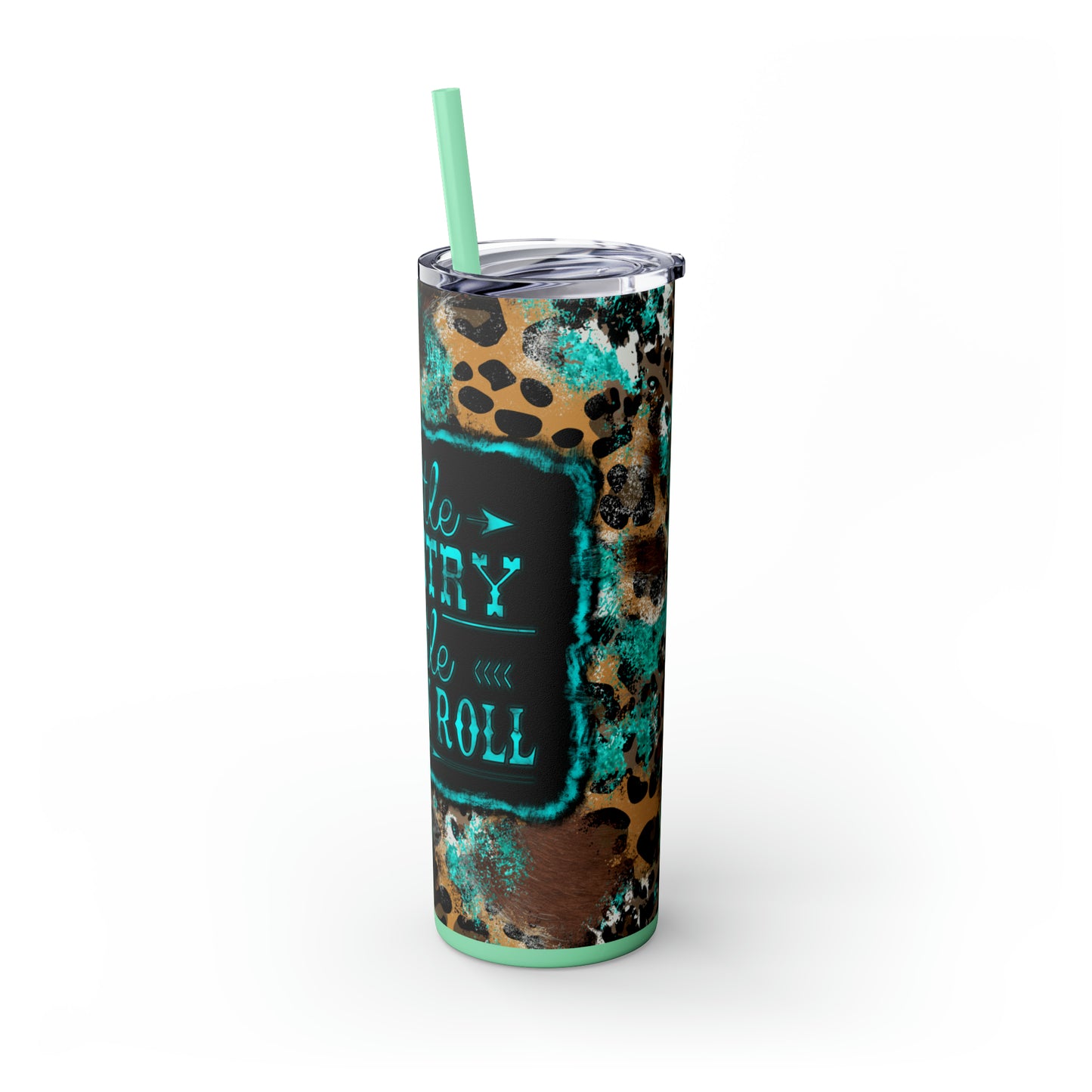 Little Bit A Country | Skinny Tumbler with Straw, 20oz - Kim’s Signature Beauty & Accessories    
