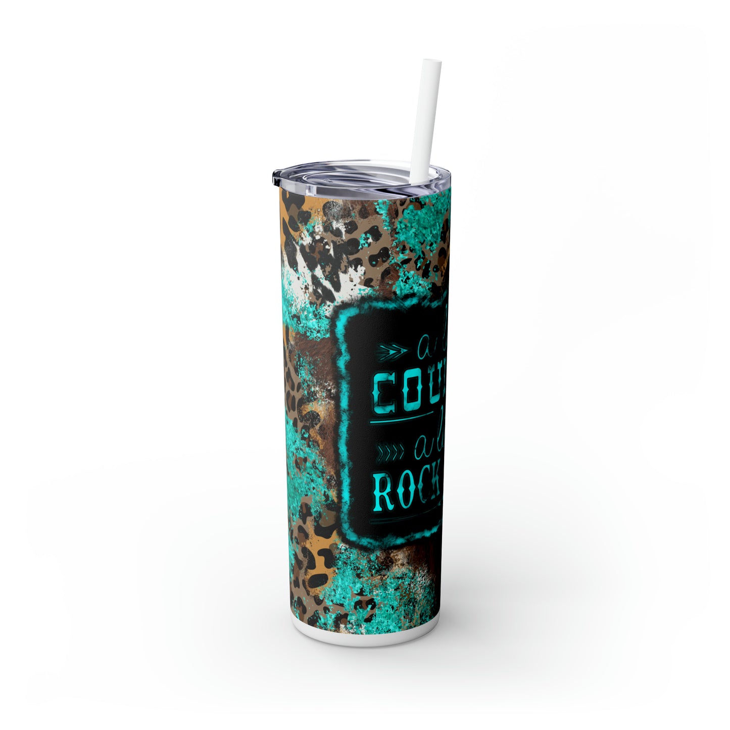 Little Bit A Country | Skinny Tumbler with Straw, 20oz - Kim’s Signature Beauty & Accessories    