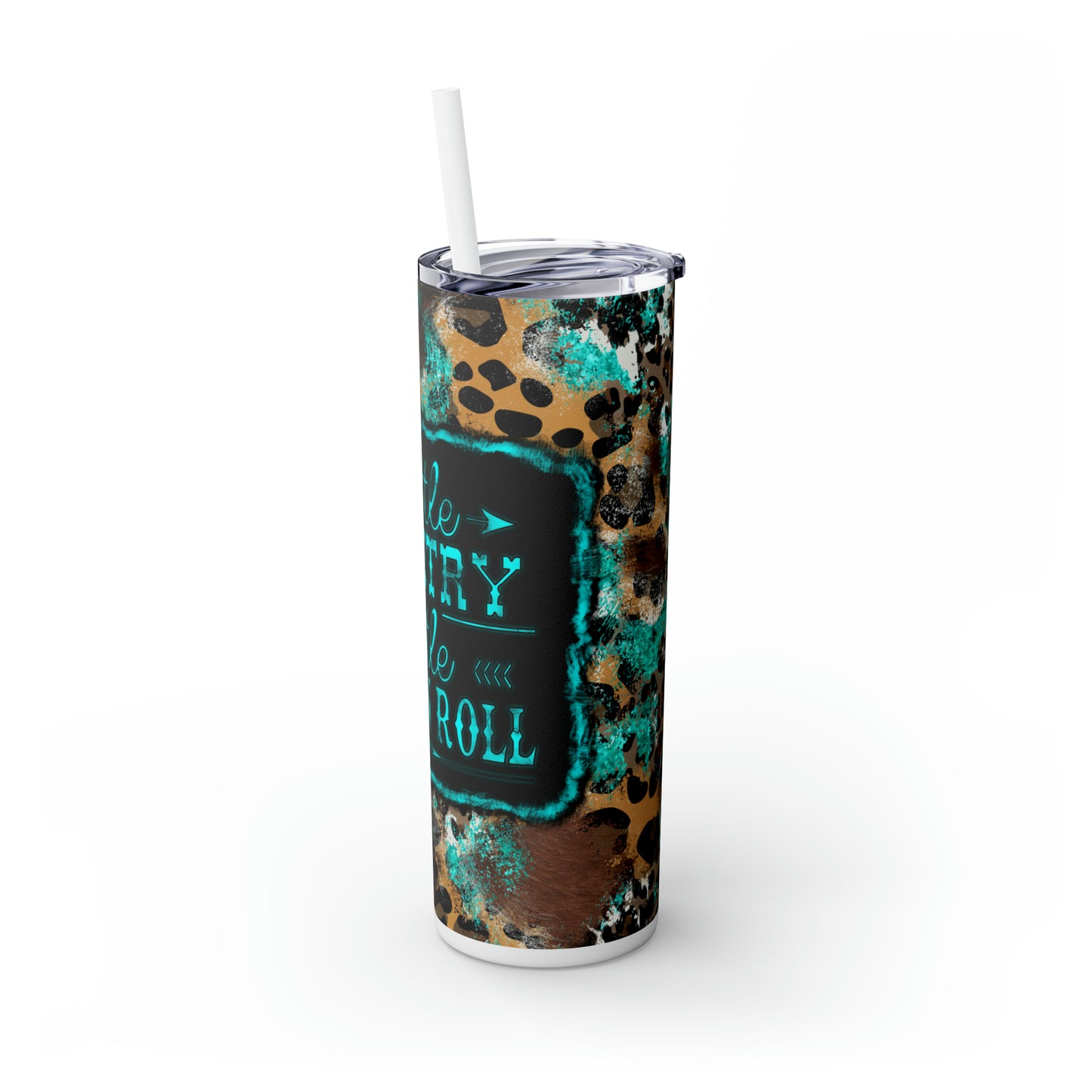 Little Bit A Country | Skinny Tumbler with Straw, 20oz - Kim’s Signature Beauty & Accessories    