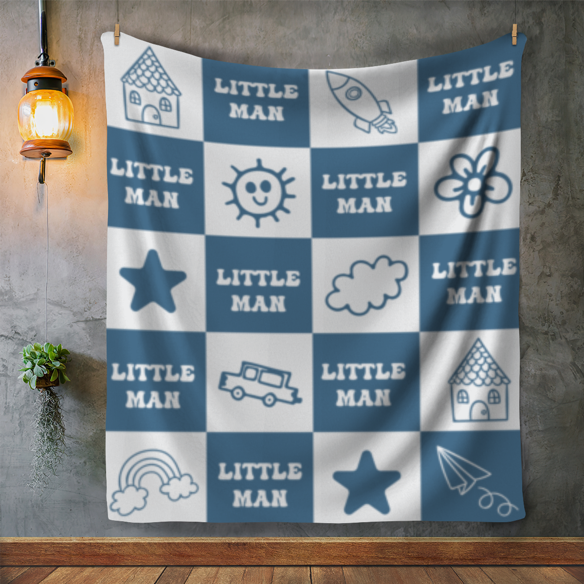 Little Man- Throw Blanket (30X40) - Kim’s Signature Beauty & Accessories    