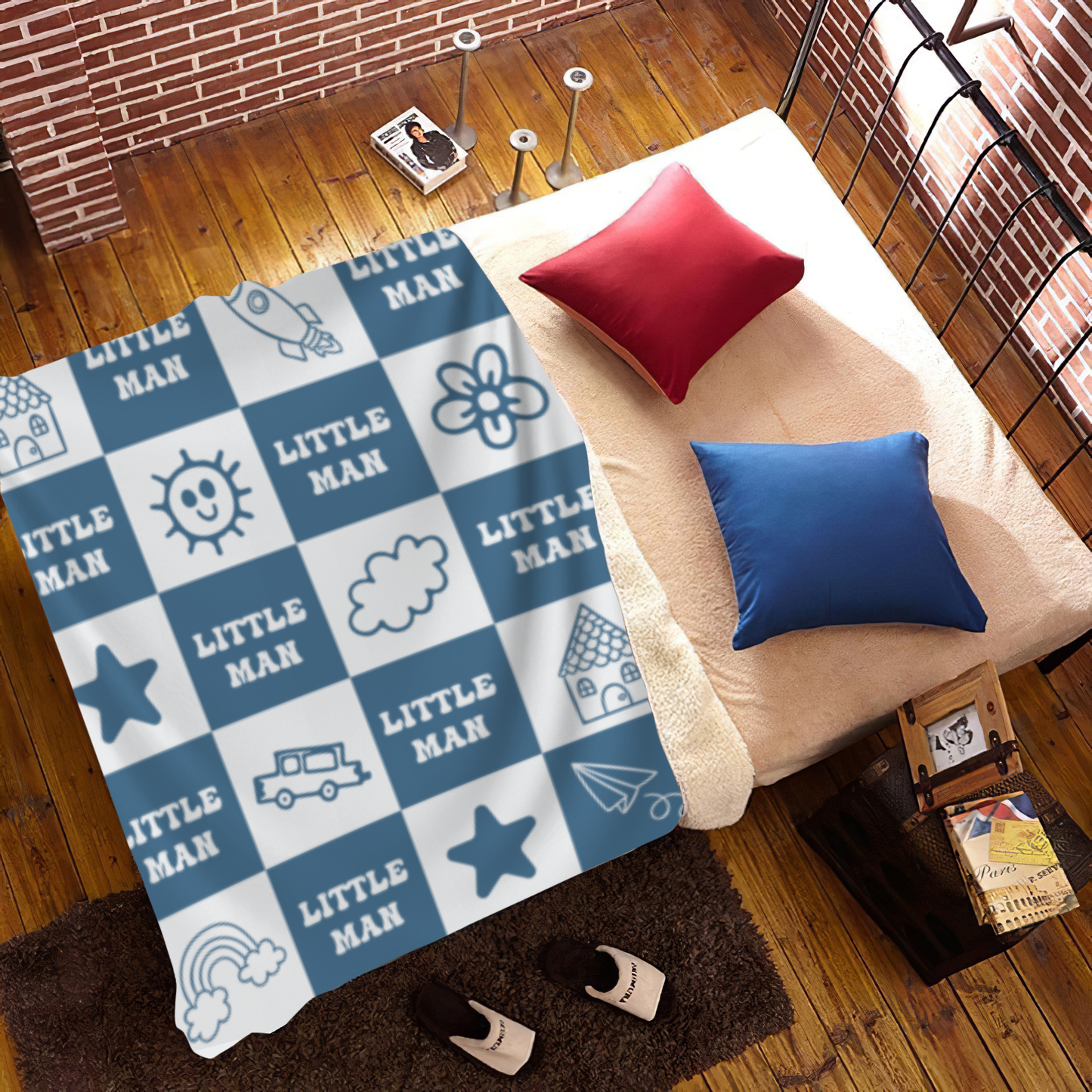 Little Man- Throw Blanket (30X40) - Kim’s Signature Beauty & Accessories    
