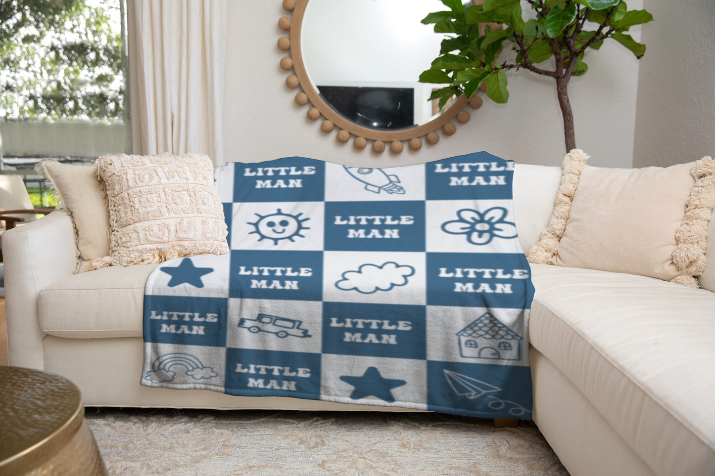 Little Man- Throw Blanket (30X40) - Kim’s Signature Beauty & Accessories    