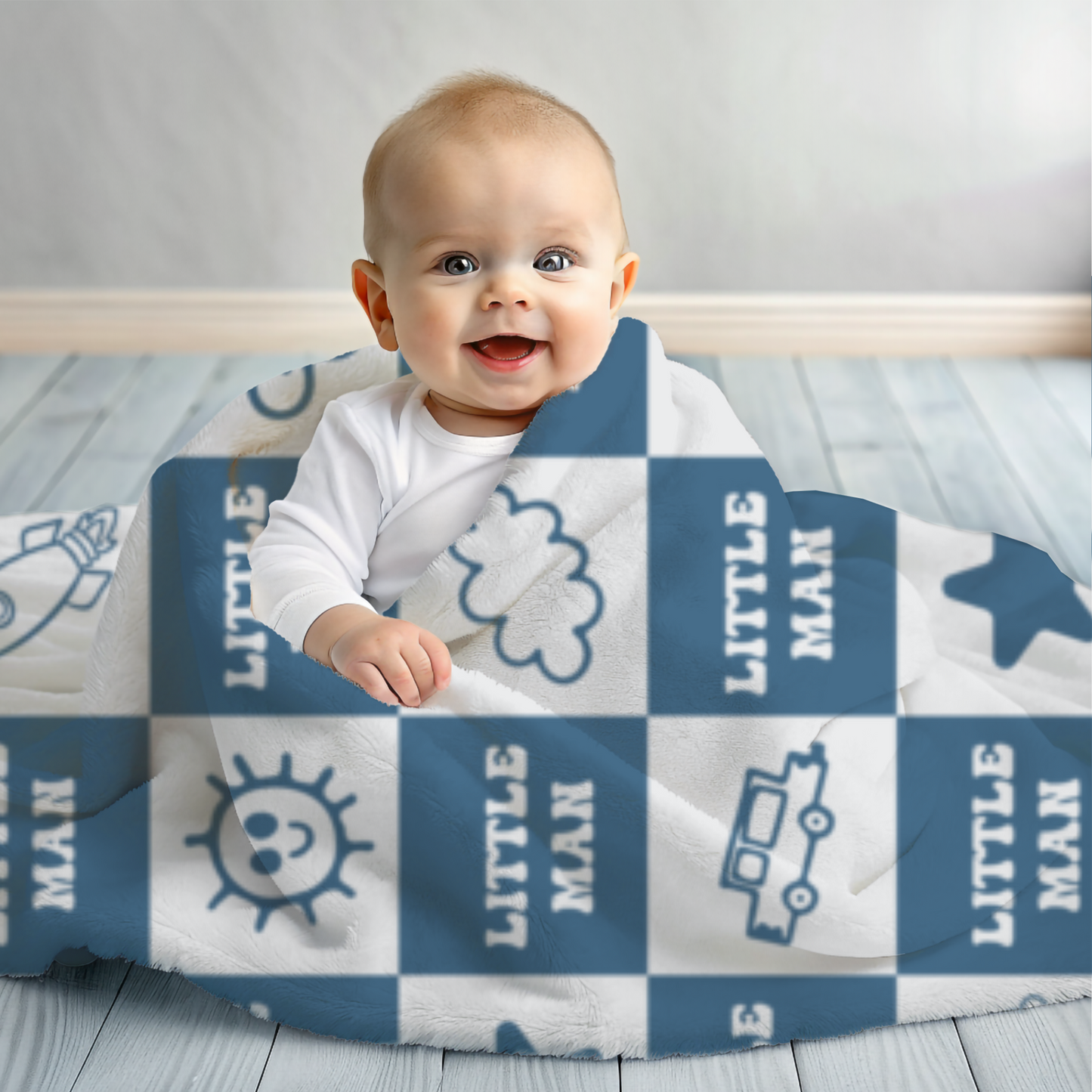 Little Man- Throw Blanket (30X40) - Kim’s Signature Beauty & Accessories    
