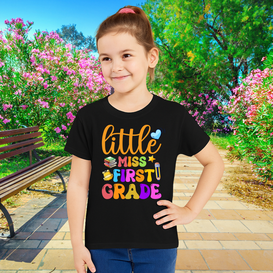 Little Miss First Grade Cute First Day of School Shirt - Kim’s Signature Beauty & Accessories    