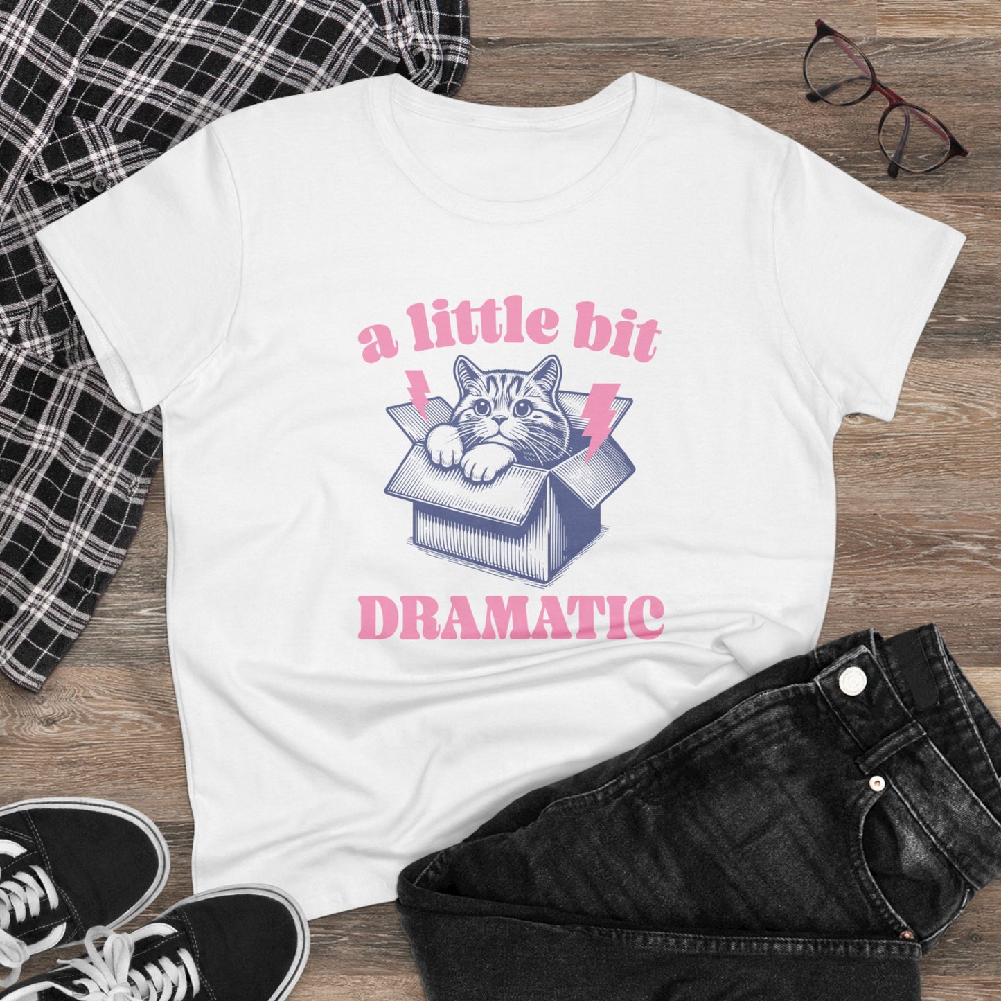 Little bit Dramatic Cat | Women's Midweight  Tee - Kim’s Signature Beauty & Accessories    