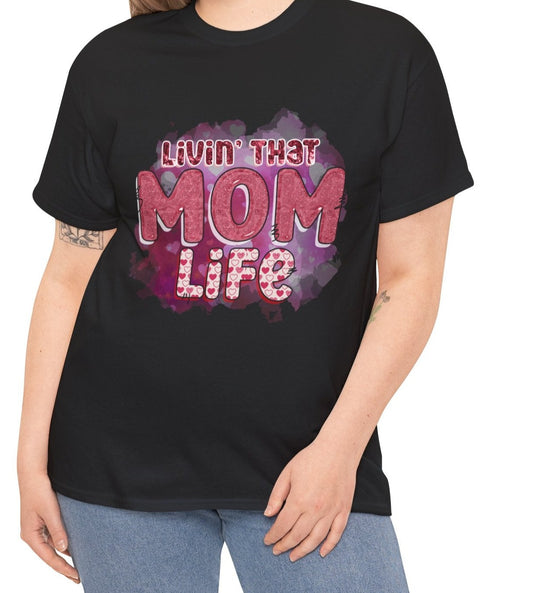 Livin that Mom Life | Cotton Tee - Kim’s Signature Beauty & Accessories    